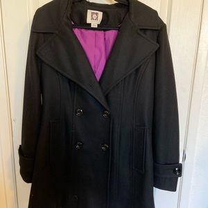 Anne Klein, black coat, large